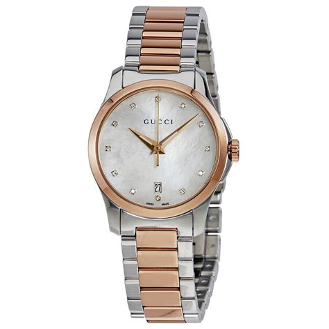 ladies gucci signoria mother of pearl dial watch|Gucci g timeless watches.